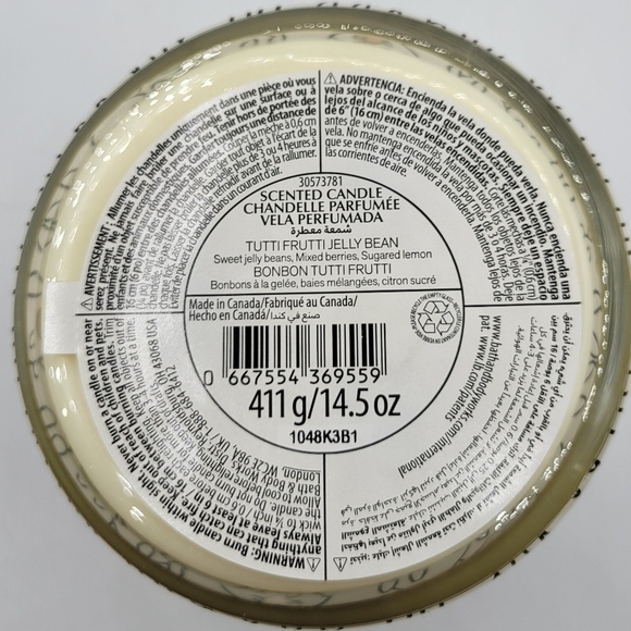 Bath and Body Works Tutti Fruiti Jelly Beans Happy Easter 3 wick candle - Picture 4 of 5